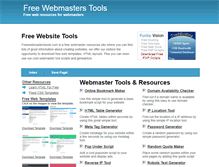 Tablet Screenshot of freewebmasterstools.com